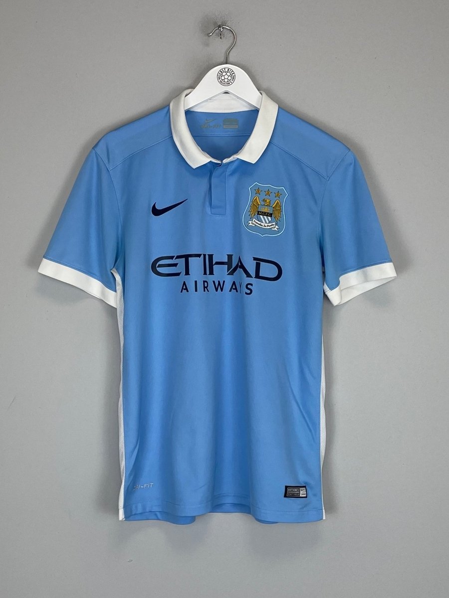 2015/16 MANCHESTER CITY KOMPANY 4 HOME SHIRT (M) NIKE - Cult Kits - Medium - Buy Vintage Football Shirts, Authentic Retro Football Shirts For Sale, Classic Football Shirts & Soccer Jersey