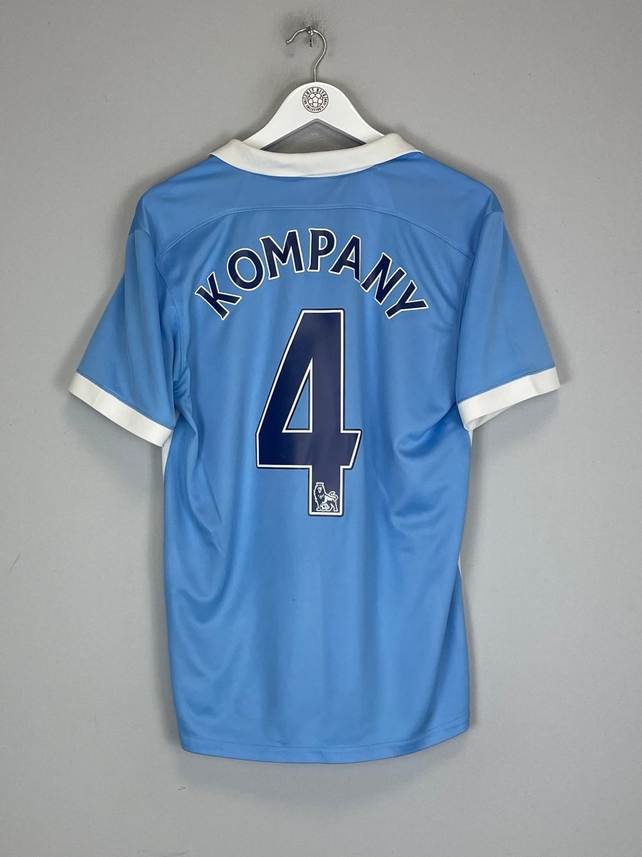 2015/16 MANCHESTER CITY KOMPANY 4 HOME SHIRT (M) NIKE - Cult Kits - Medium - Buy Vintage Football Shirts, Authentic Retro Football Shirts For Sale, Classic Football Shirts & Soccer Jersey