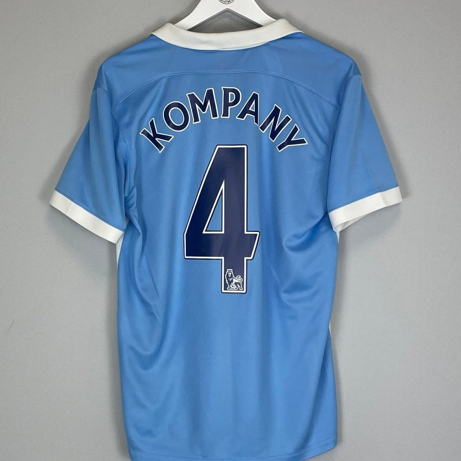 2015/16 MANCHESTER CITY KOMPANY 4 HOME SHIRT (M) NIKE - Cult Kits - Medium - Buy Vintage Football Shirts, Authentic Retro Football Shirts For Sale, Classic Football Shirts & Soccer Jersey