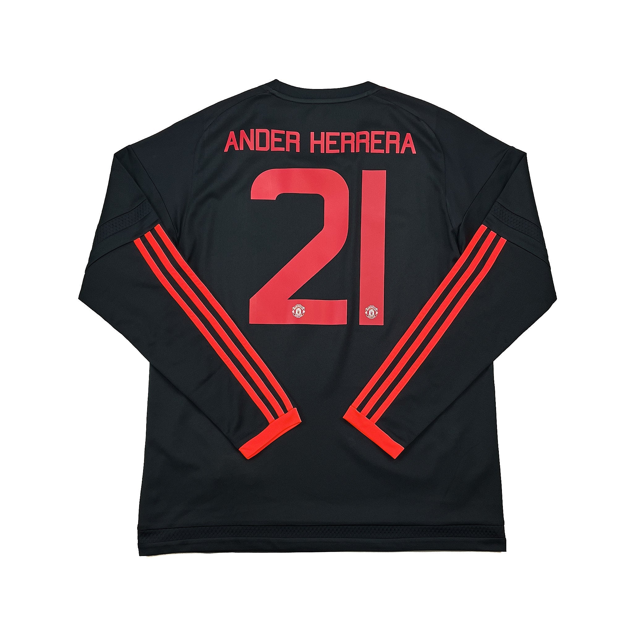 Buy 2015/16 Manchester United Ander Herrera 21 L/S Third Shirt (L) Adidas ~ Free worldwide shipping available ~ Authentic Vintage Football Shirts from Cult Kits