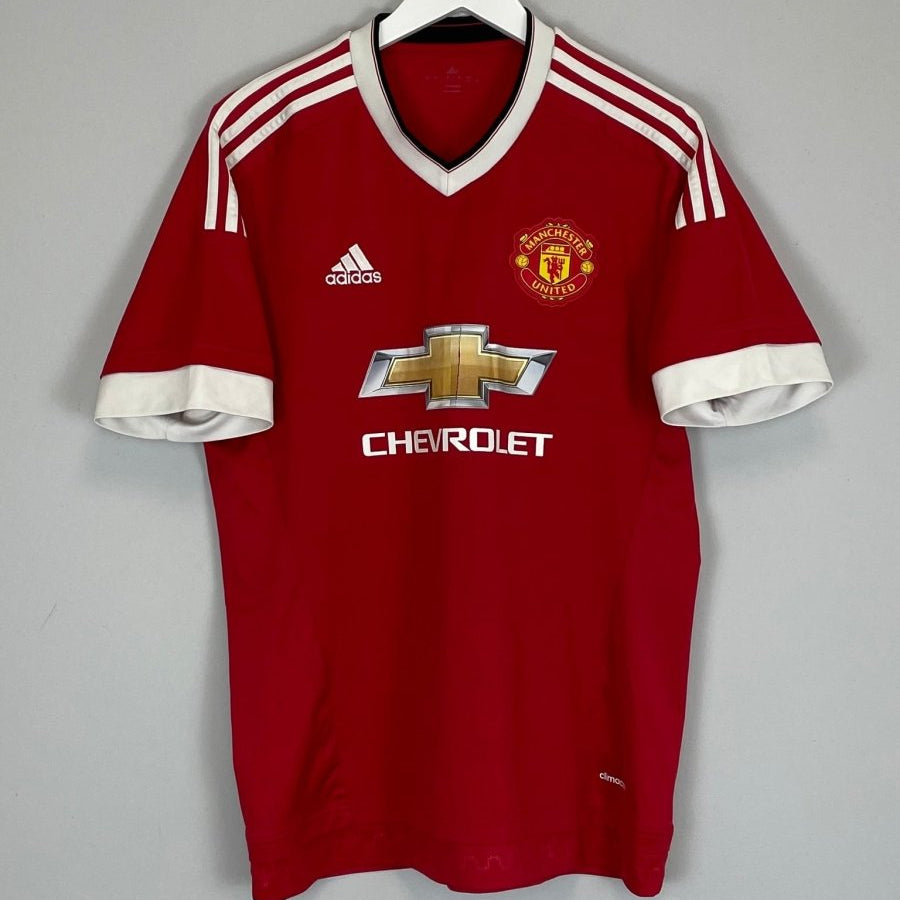 2015/16 MANCHESTER UNITED HOME SHIRT (L) ADIDAS - Cult Kits - Large - Buy Vintage Football Shirts, Authentic Retro Football Shirts For Sale, Classic Football Shirts & Soccer Jersey