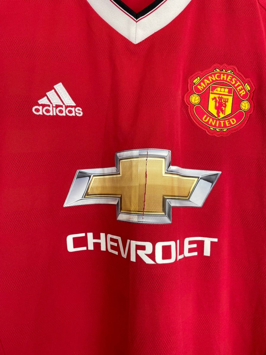 2015/16 MANCHESTER UNITED HOME SHIRT (L) ADIDAS - Cult Kits - Large - Buy Vintage Football Shirts, Authentic Retro Football Shirts For Sale, Classic Football Shirts & Soccer Jersey