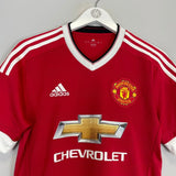 2015/16 MANCHESTER UNITED HOME SHIRT (S) ADIDAS - Cult Kits - Small - Buy Vintage Football Shirts, Authentic Retro Football Shirts For Sale, Classic Football Shirts & Soccer Jersey