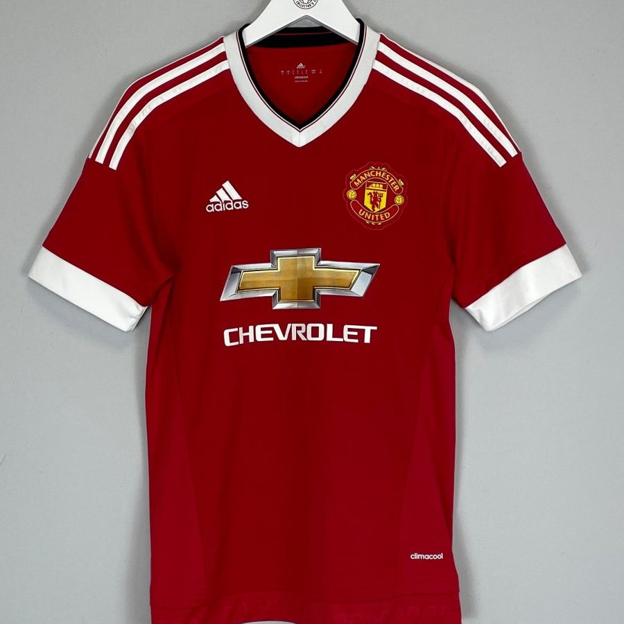 2015/16 MANCHESTER UNITED HOME SHIRT (S) ADIDAS - Cult Kits - Small - Buy Vintage Football Shirts, Authentic Retro Football Shirts For Sale, Classic Football Shirts & Soccer Jersey