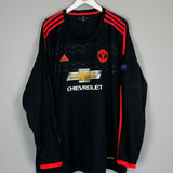 2015/16 MANCHESTER UNITED MARTIAL 9 L/S C/L THIRD SHIRT (XXXL) ADIDAS - Cult Kits - XXXL - Buy Vintage Football Shirts, Authentic Retro Football Shirts For Sale, Classic Football Shirts & Soccer Jersey