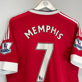 2015/16 MANCHESTER UNITED MEMPHIS 7 HOME SHIRT (L) ADIDAS - Cult Kits - Large - Buy Vintage Football Shirts, Authentic Retro Football Shirts For Sale, Classic Football Shirts & Soccer Jersey