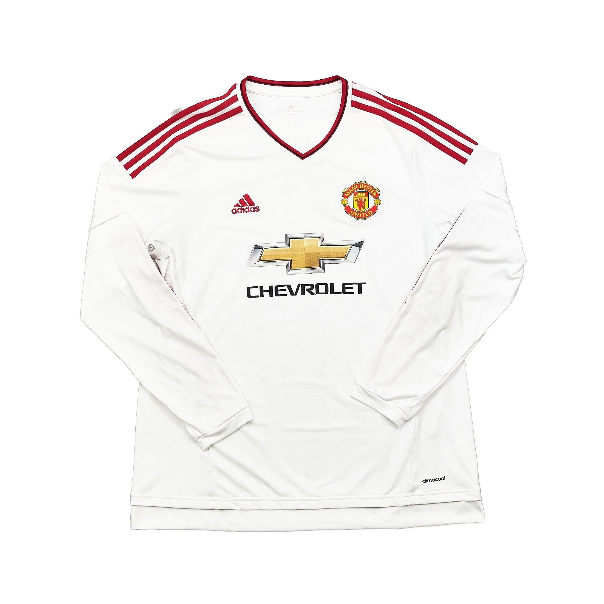 Buy 2015/16 Manchester United Rashford 39 L/S Away Shirt (XL) Adidas ~ Free worldwide shipping available ~ Authentic Vintage Football Shirts from Cult Kits