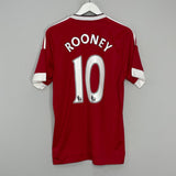 Shop 2015/16 MANCHESTER UNITED ROONEY #10 HOME SHIRT (M) ADIDAS, classic football shirts, vintage football shirts & retro soccer jerseys at Cult Kits