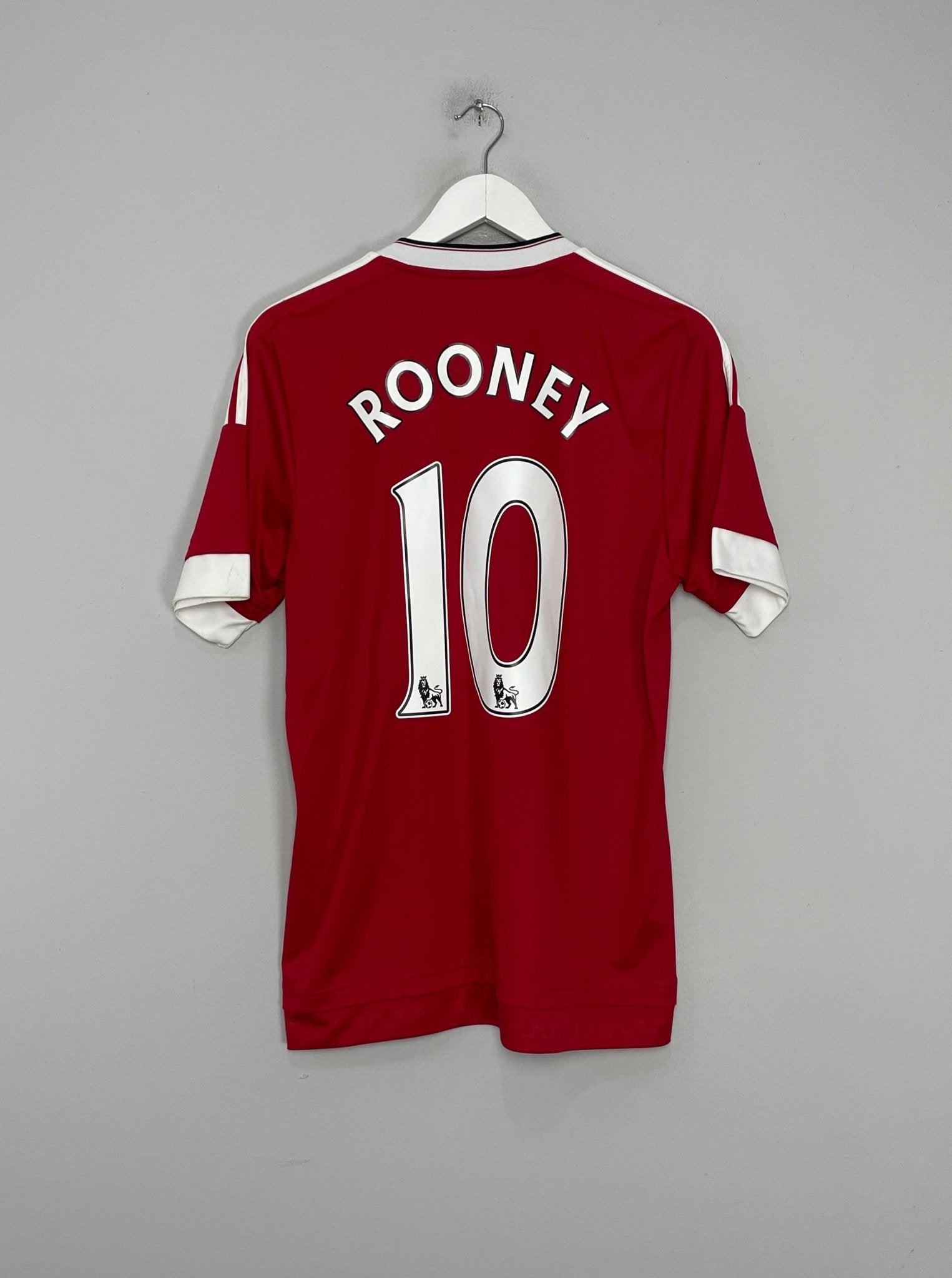 Shop 2015/16 MANCHESTER UNITED ROONEY #10 HOME SHIRT (M) ADIDAS, classic football shirts, vintage football shirts & retro soccer jerseys at Cult Kits