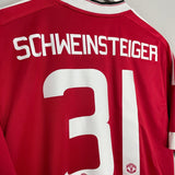 Shop 2015/16 MANCHESTER UNITED SCHWEINSTEIGER #31 HOME SHIRT (XL) ADIDAS, classic football shirts, vintage football shirts & retro soccer jerseys at Cult Kits