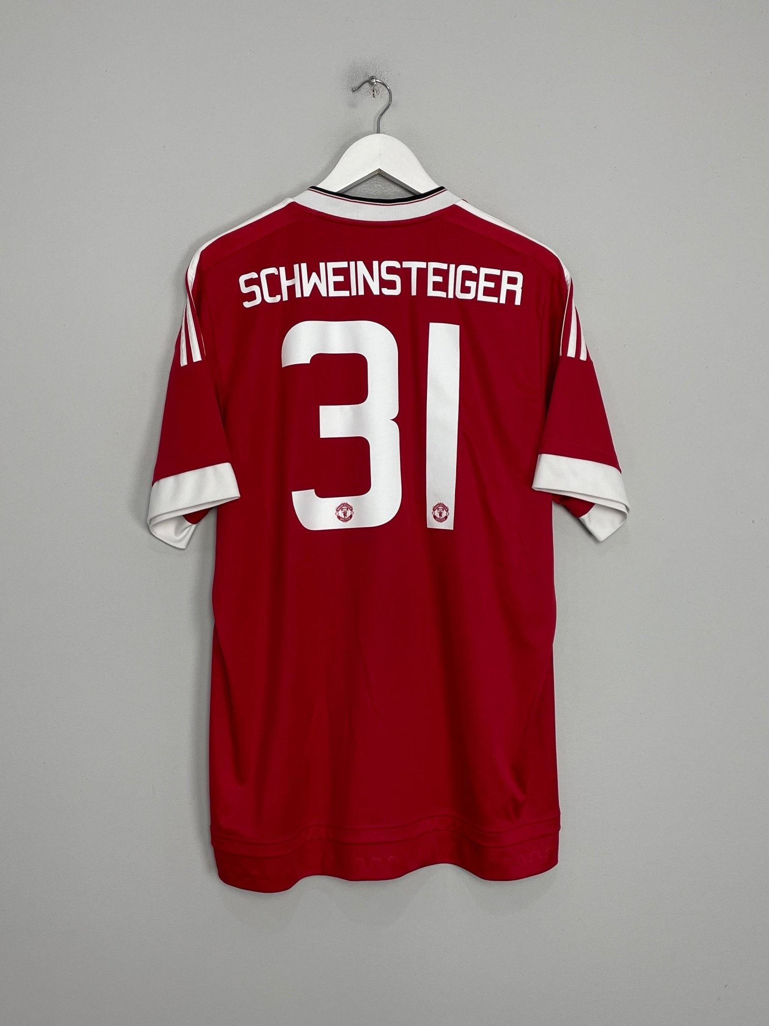 Shop 2015/16 MANCHESTER UNITED SCHWEINSTEIGER #31 HOME SHIRT (XL) ADIDAS, classic football shirts, vintage football shirts & retro soccer jerseys at Cult Kits