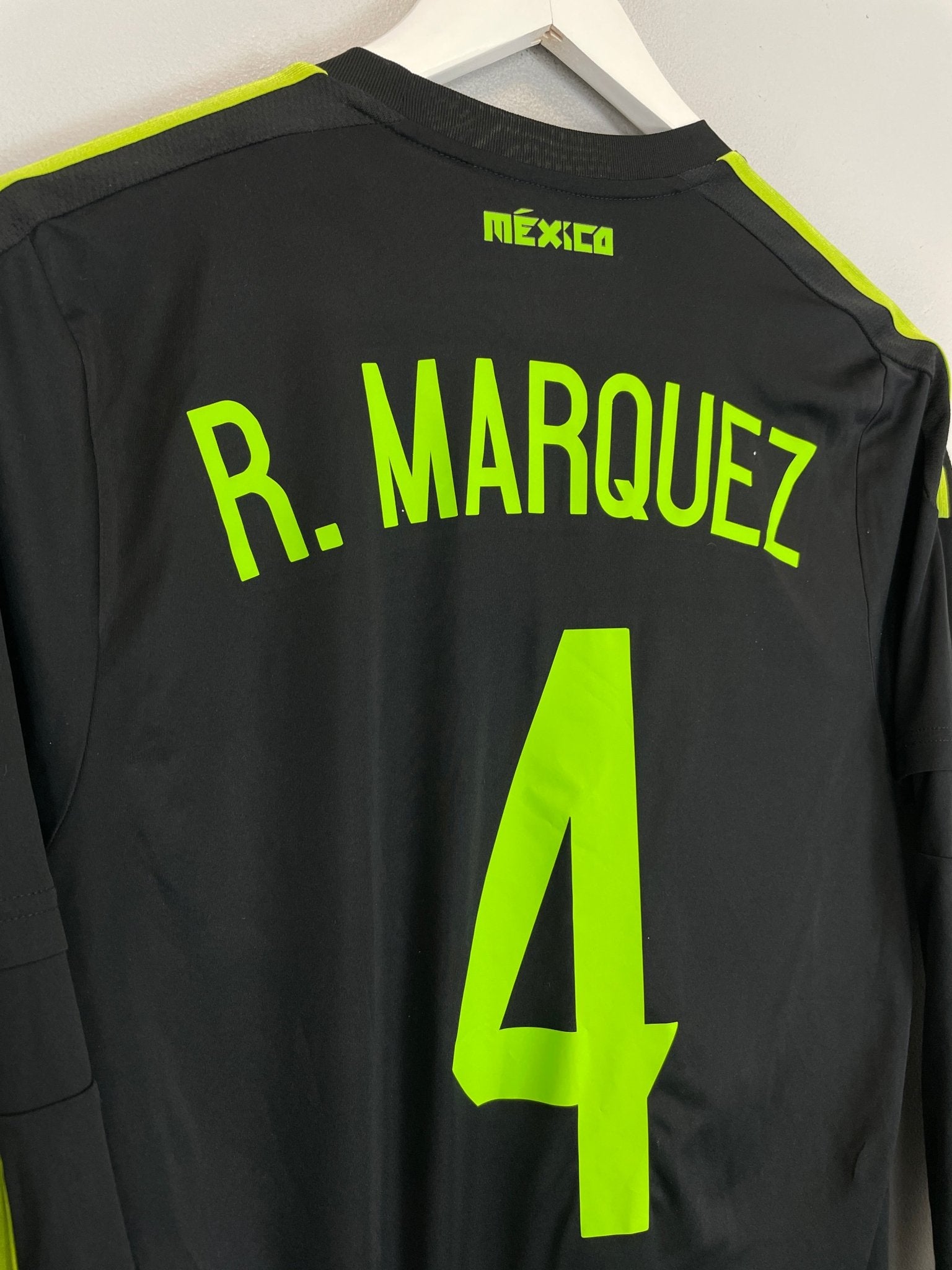 Shop 2015/16 MEXICO MARQUEZ #4 *PLAYER ISSUE* L/S HOME SHIRT (S) ADIDAS, classic football shirts, vintage football shirts & retro soccer jerseys at Cult Kits