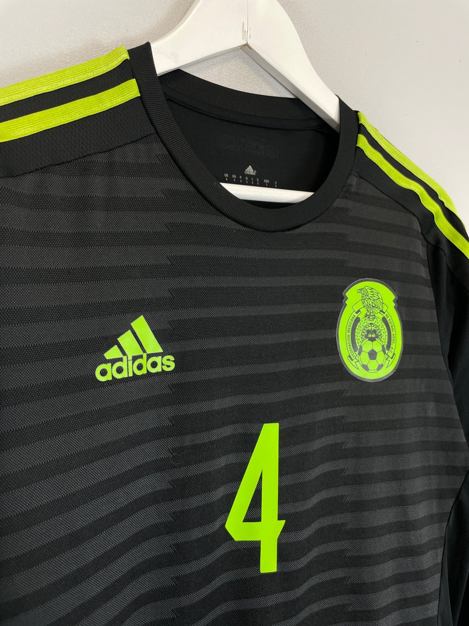 Shop 2015/16 MEXICO MARQUEZ #4 *PLAYER ISSUE* L/S HOME SHIRT (S) ADIDAS, classic football shirts, vintage football shirts & retro soccer jerseys at Cult Kits