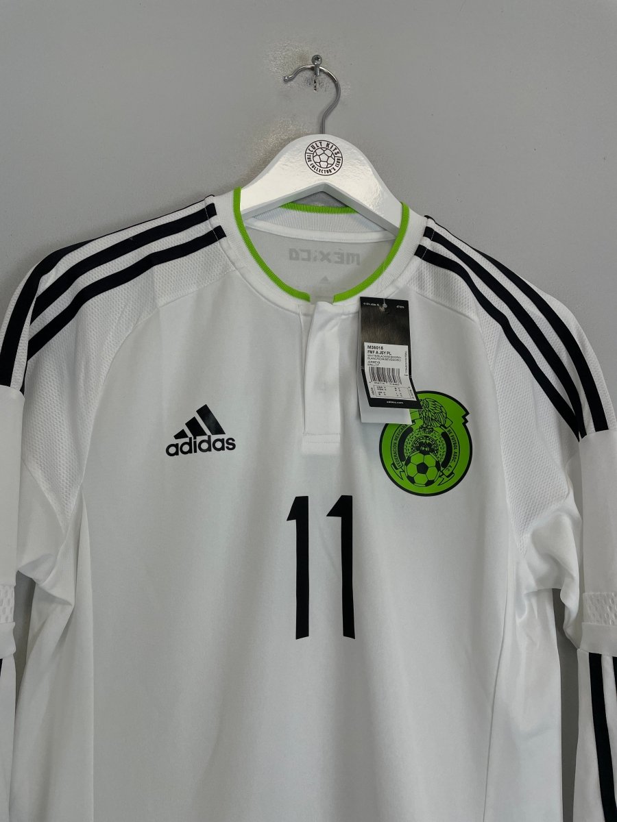 2015/16 MEXICO VELA 11 *PLAYER ISSUE* BNWT L/S AWAY SHIRT (M) ADIDAS - Cult Kits - Medium - Buy Vintage Football Shirts, Authentic Retro Football Shirts For Sale, Classic Football Shirts & Soccer Jersey