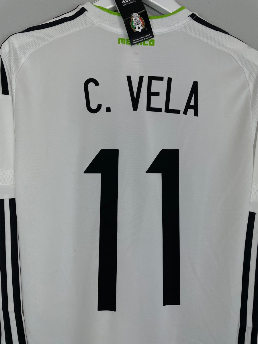 2015/16 MEXICO VELA 11 *PLAYER ISSUE* BNWT L/S AWAY SHIRT (M) ADIDAS - Cult Kits - Medium - Buy Vintage Football Shirts, Authentic Retro Football Shirts For Sale, Classic Football Shirts & Soccer Jersey