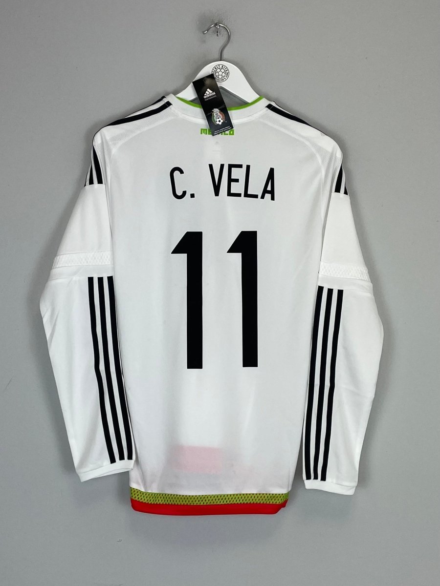 2015/16 MEXICO VELA 11 *PLAYER ISSUE* BNWT L/S AWAY SHIRT (M) ADIDAS - Cult Kits - Medium - Buy Vintage Football Shirts, Authentic Retro Football Shirts For Sale, Classic Football Shirts & Soccer Jersey