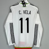 2015/16 MEXICO VELA 11 *PLAYER ISSUE* BNWT L/S AWAY SHIRT (M) ADIDAS - Cult Kits - Medium - Buy Vintage Football Shirts, Authentic Retro Football Shirts For Sale, Classic Football Shirts & Soccer Jersey