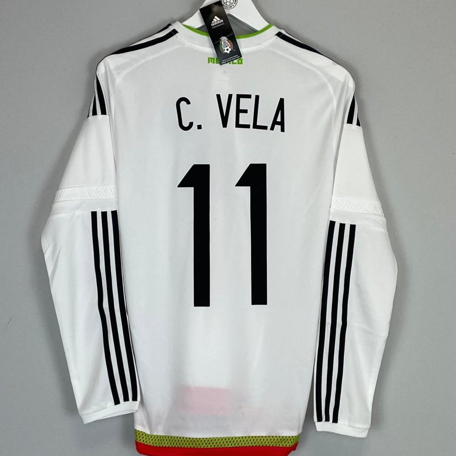 2015/16 MEXICO VELA 11 *PLAYER ISSUE* BNWT L/S AWAY SHIRT (M) ADIDAS - Cult Kits - Medium - Buy Vintage Football Shirts, Authentic Retro Football Shirts For Sale, Classic Football Shirts & Soccer Jersey