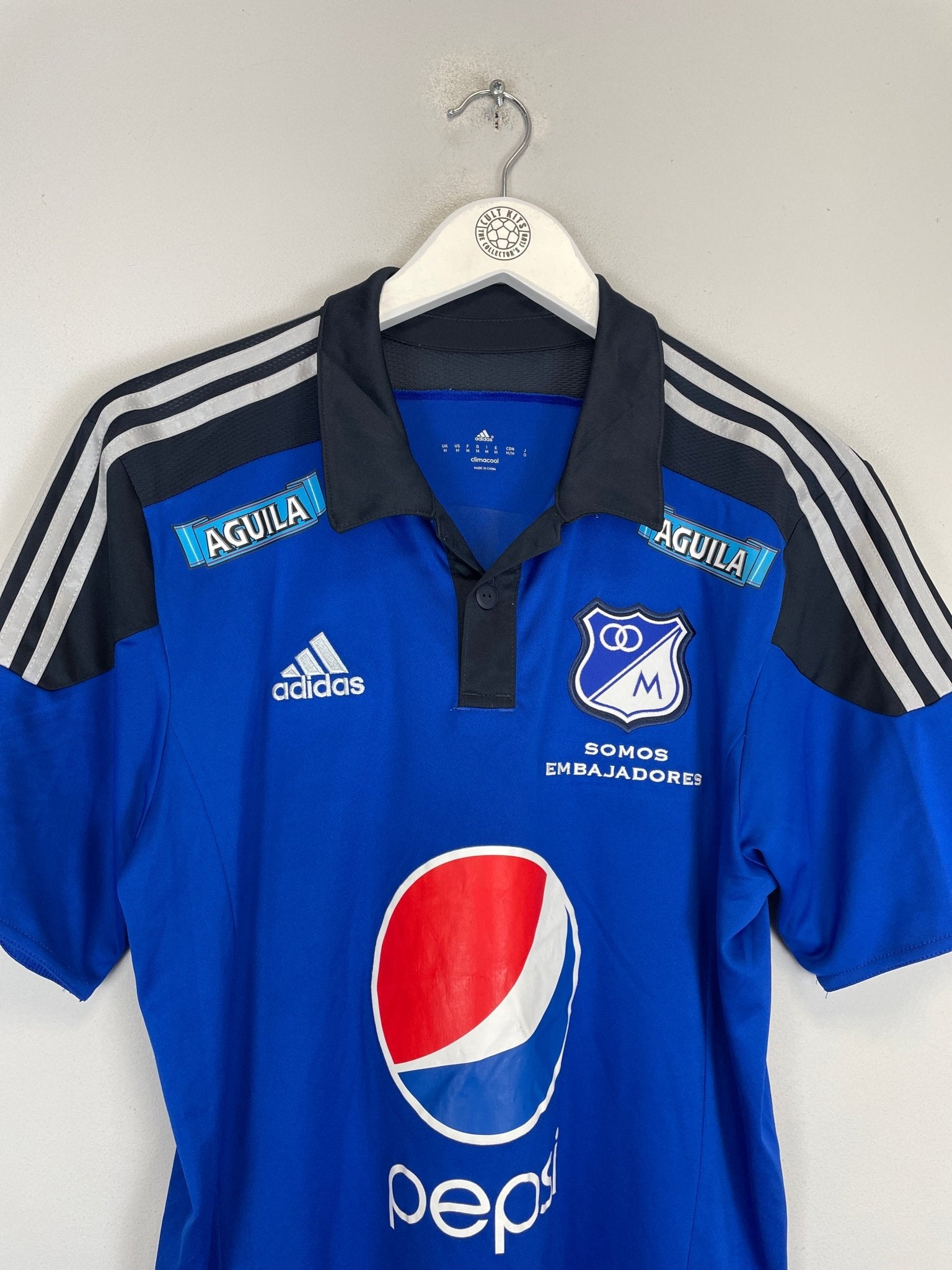 Shop 2015/16 MILLONARIOS HOME SHIRT (M) ADIDAS, classic football shirts, vintage football shirts & retro soccer jerseys at Cult Kits