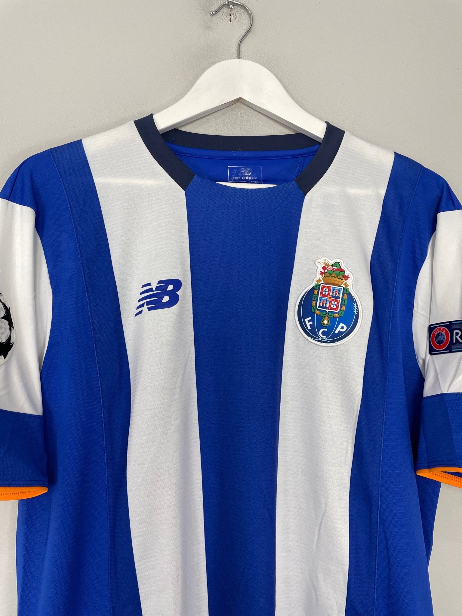 Shop 2015/16 PORTO J.CORONA #17 C/L HOME SHIRT (XL) NEW BALANCE, classic football shirts, vintage football shirts & retro soccer jerseys at Cult Kits
