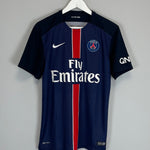 Shop 2015/16 PSG CAVANI #9 HOME SHIRT (M) NIKE, classic football shirts, vintage football shirts & retro soccer jerseys at Cult Kits