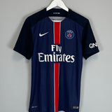 Shop 2015/16 PSG CAVANI #9 HOME SHIRT (M) NIKE, classic football shirts, vintage football shirts & retro soccer jerseys at Cult Kits