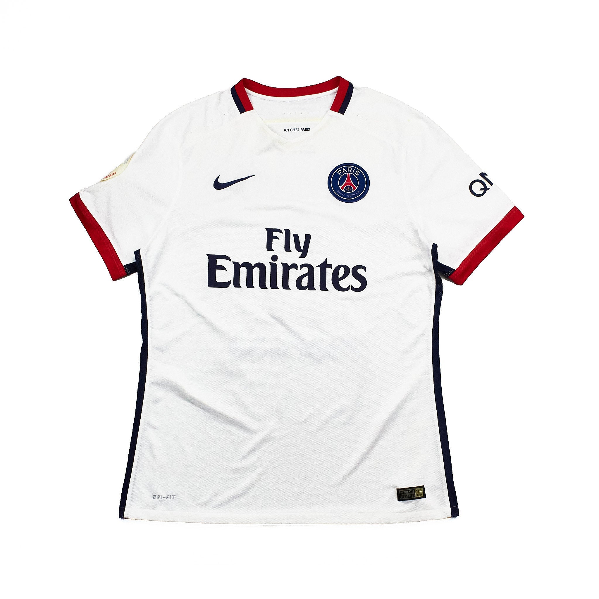Buy 2015/16 PSG Cavani 9 *Player Issue* Away Shirt (L) Nike ~ Free worldwide shipping ~ Authentic Vintage Football Shirts from Cult Kits
