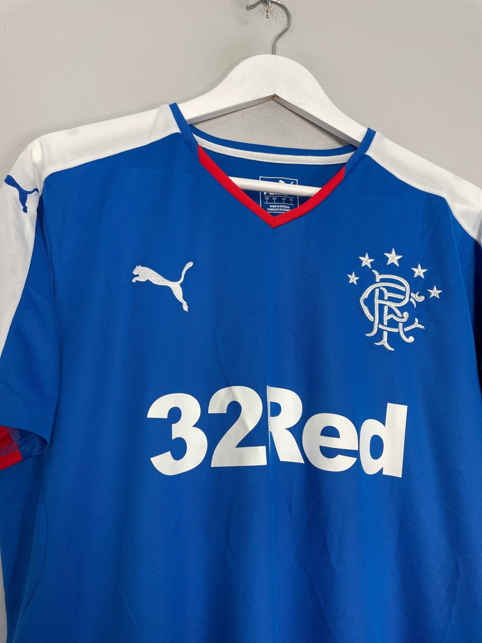 Shop 2015/16 RANGERS HOME SHIRT (L) PUMA, classic football shirts, vintage football shirts & retro soccer jerseys at Cult Kits