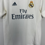 Shop 2015/16 REAL MADRID HOME SHIRT (M) ADIDAS, classic football shirts, vintage football shirts & retro soccer jerseys at Cult Kits