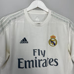 Shop 2015/16 REAL MADRID HOME SHIRT (M) ADIDAS, classic football shirts, vintage football shirts & retro soccer jerseys at Cult Kits