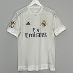 Shop 2015/16 REAL MADRID HOME SHIRT (M) ADIDAS, classic football shirts, vintage football shirts & retro soccer jerseys at Cult Kits