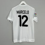 Shop 2015/16 REAL MADRID MARCELO #12 HOME SHIRT (M) ADIDAS, classic football shirts, vintage football shirts & retro soccer jerseys at Cult Kits