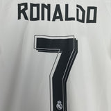 Shop 2015/16 REAL MADRID RONALDO #7 C/L HOME SHIRT (M) ADIDAS, classic football shirts, vintage football shirts & retro soccer jerseys at Cult Kits