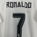 Shop 2015/16 REAL MADRID RONALDO #7 HOME SHIRT (L) ADIDAS, classic football shirts, vintage football shirts & retro soccer jerseys at Cult Kits