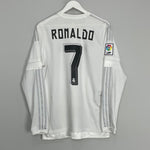 Shop 2015/16 REAL MADRID RONALDO #7 L/S HOME SHIRT (L) ADIDAS, classic football shirts, vintage football shirts & retro soccer jerseys at Cult Kits