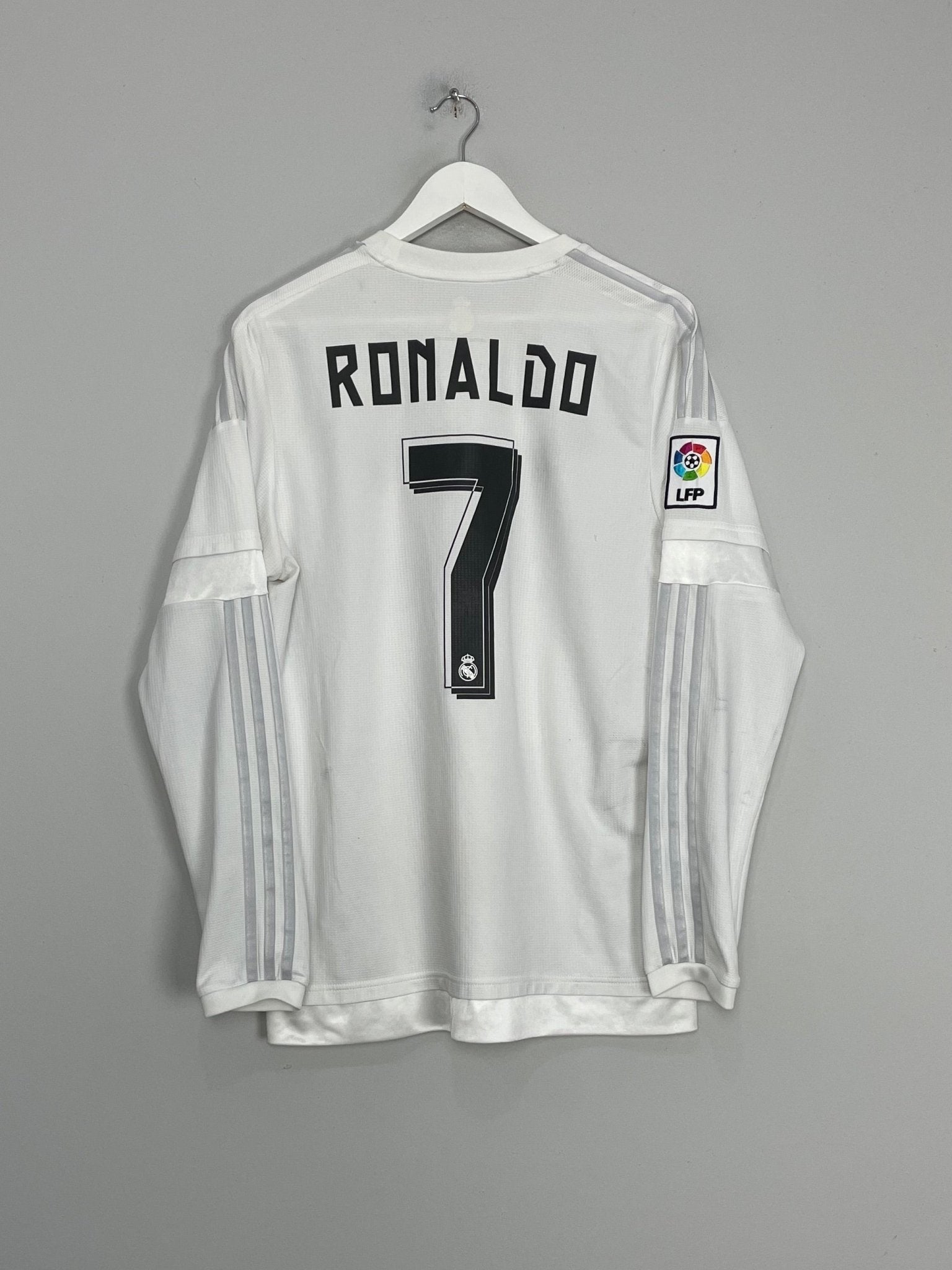 Shop 2015/16 REAL MADRID RONALDO #7 L/S HOME SHIRT (L) ADIDAS, classic football shirts, vintage football shirts & retro soccer jerseys at Cult Kits