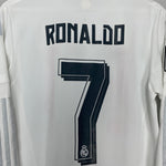 Shop 2015/16 REAL MADRID RONALDO #7 L/S HOME SHIRT (M) ADIDAS, classic football shirts, vintage football shirts & retro soccer jerseys at Cult Kits
