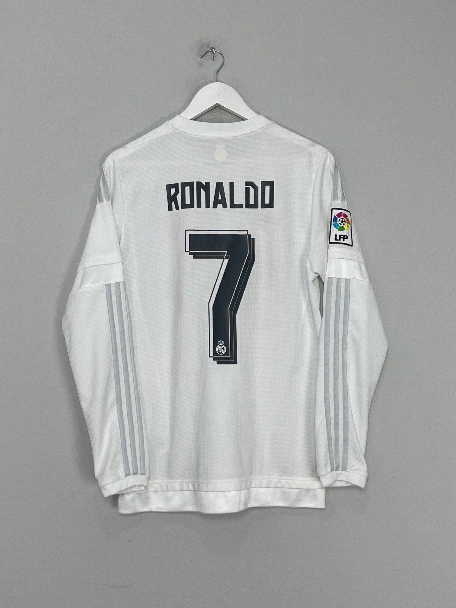 Shop 2015/16 REAL MADRID RONALDO #7 L/S HOME SHIRT (M) ADIDAS, classic football shirts, vintage football shirts & retro soccer jerseys at Cult Kits