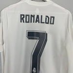 Shop 2015/16 REAL MADRID RONALDO #7 L/S HOME SHIRT (M) ADIDAS, classic football shirts, vintage football shirts & retro soccer jerseys at Cult Kits