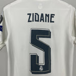 Shop 2015/16 REAL MADRID ZIDANE #5 C/L HOME SHIRT (S) ADIDAS, classic football shirts, vintage football shirts & retro soccer jerseys at Cult Kits
