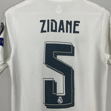 Shop 2015/16 REAL MADRID ZIDANE #5 C/L HOME SHIRT (S) ADIDAS, classic football shirts, vintage football shirts & retro soccer jerseys at Cult Kits
