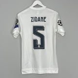 Shop 2015/16 REAL MADRID ZIDANE #5 C/L HOME SHIRT (S) ADIDAS, classic football shirts, vintage football shirts & retro soccer jerseys at Cult Kits