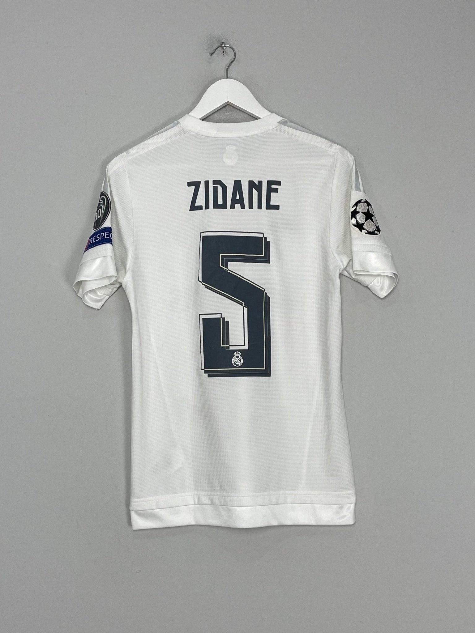 Shop 2015/16 REAL MADRID ZIDANE #5 C/L HOME SHIRT (S) ADIDAS, classic football shirts, vintage football shirts & retro soccer jerseys at Cult Kits