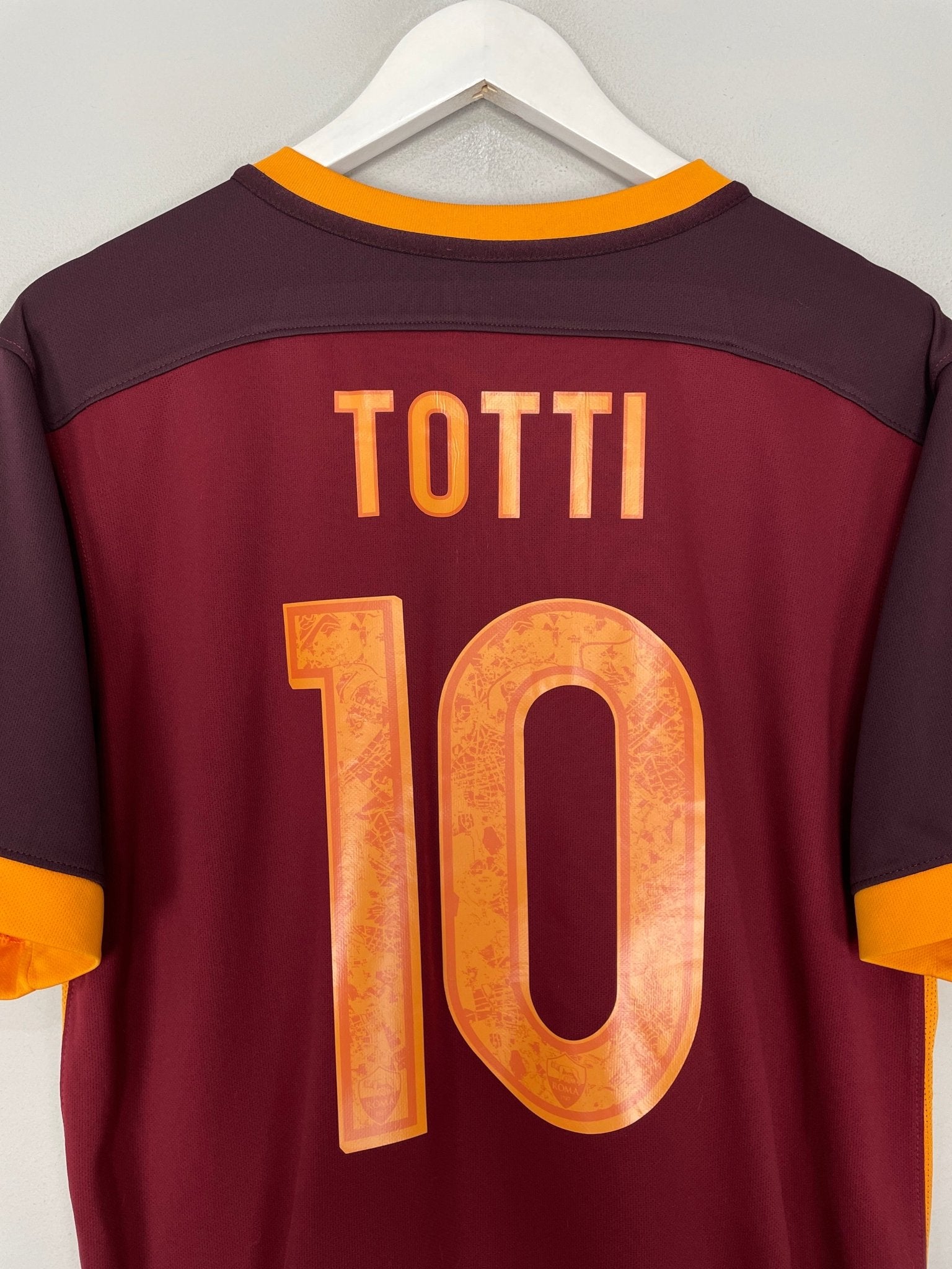 Shop 2015/16 ROMA TOTTI #10 HOME SHIRT (L) NIKE, classic football shirts, vintage football shirts & retro soccer jerseys at Cult Kits