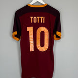 Shop 2015/16 ROMA TOTTI #10 HOME SHIRT (S) NIKE, classic football shirts, vintage football shirts & retro soccer jerseys at Cult Kits