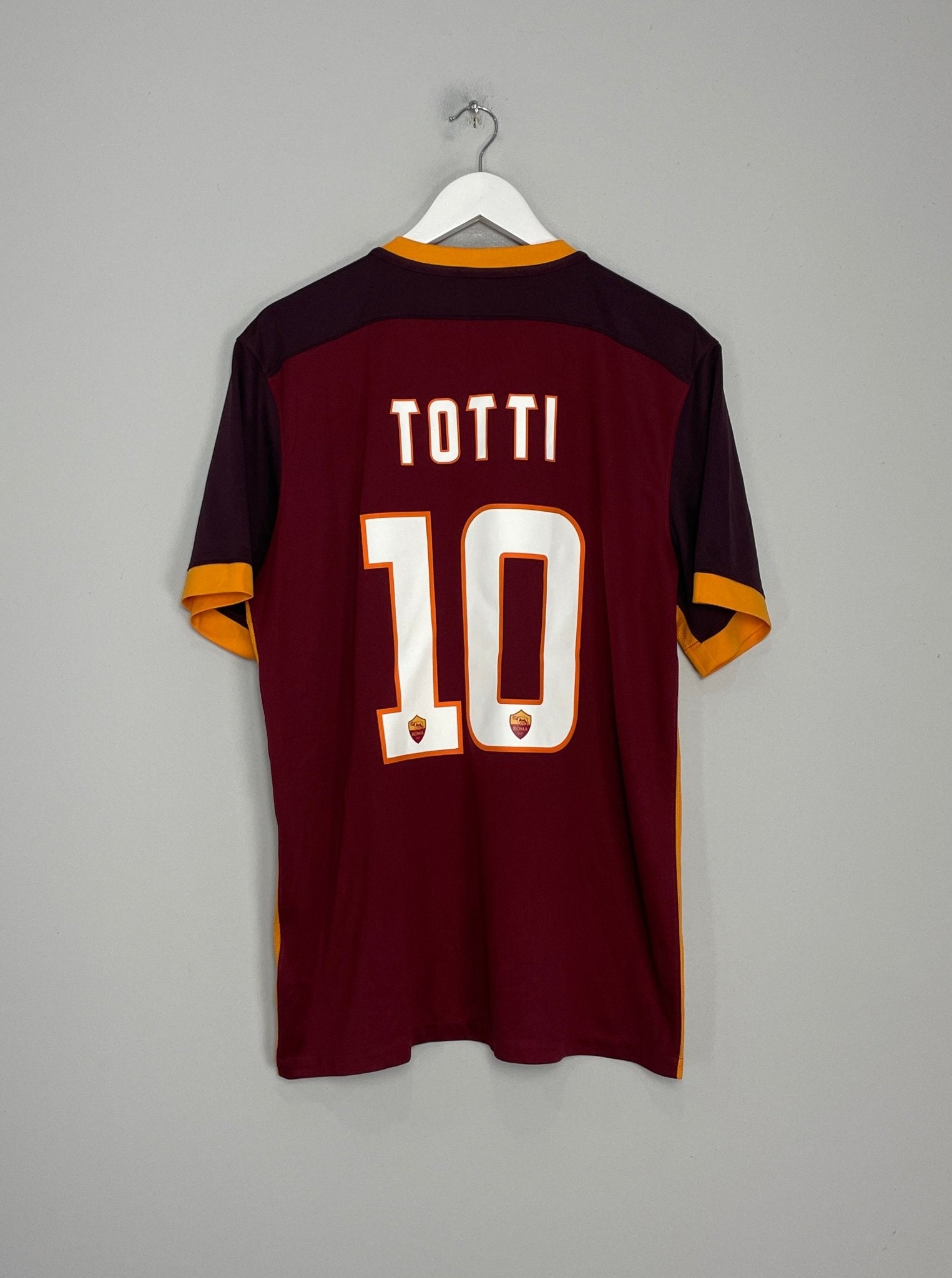 Shop 2015/16 ROMA TOTTI #10 HOME SHIRT (XL) NIKE, classic football shirts, vintage football shirts & retro soccer jerseys at Cult Kits