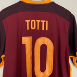 Shop 2015/16 ROMA TOTTI #10 HOME SHIRT (XL) NIKE, classic football shirts, vintage football shirts & retro soccer jerseys at Cult Kits