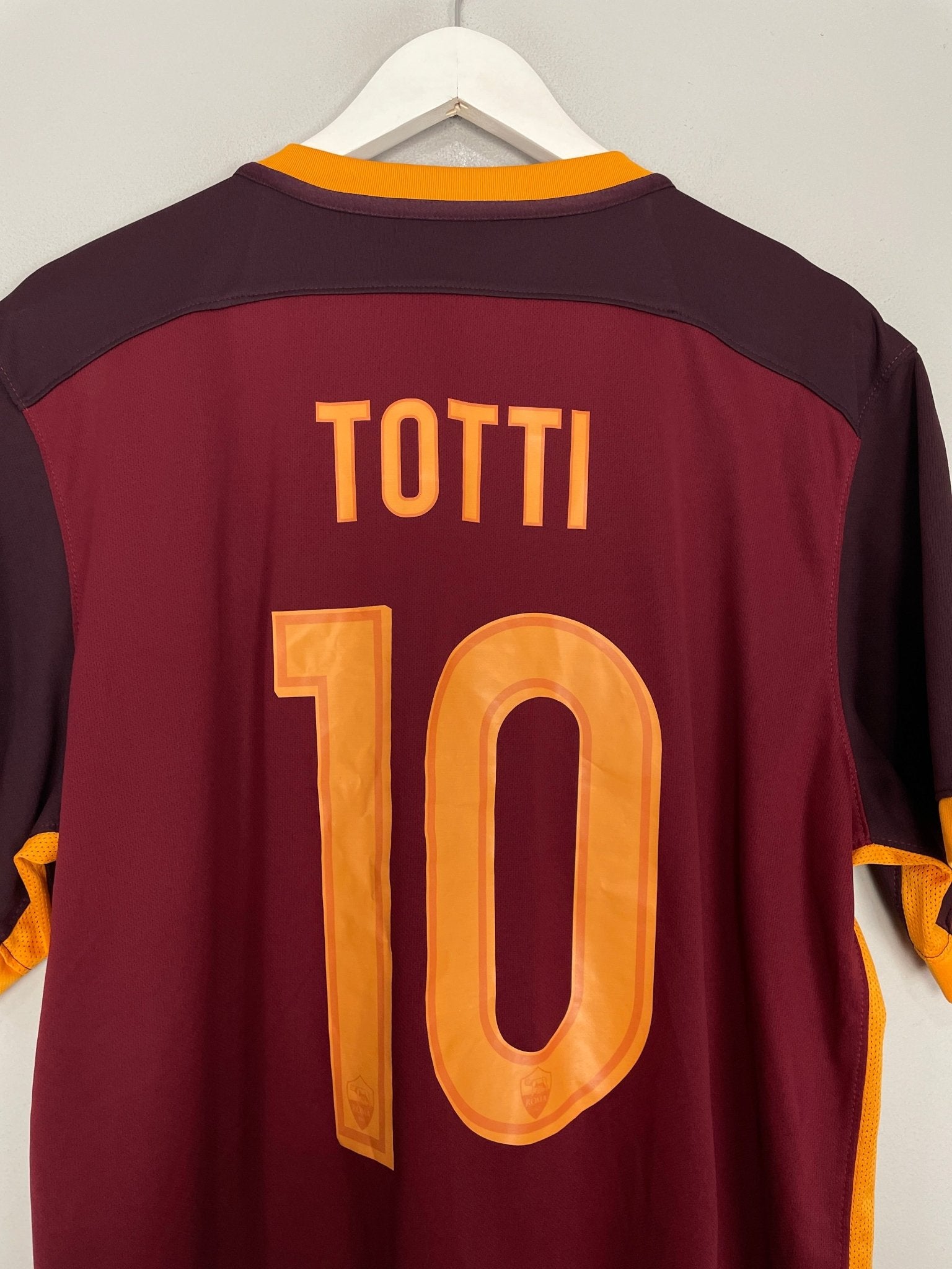 Shop 2015/16 ROMA TOTTI #10 HOME SHIRT (XL) NIKE, classic football shirts, vintage football shirts & retro soccer jerseys at Cult Kits