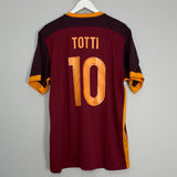 Shop 2015/16 ROMA TOTTI #10 HOME SHIRT (XL) NIKE, classic football shirts, vintage football shirts & retro soccer jerseys at Cult Kits