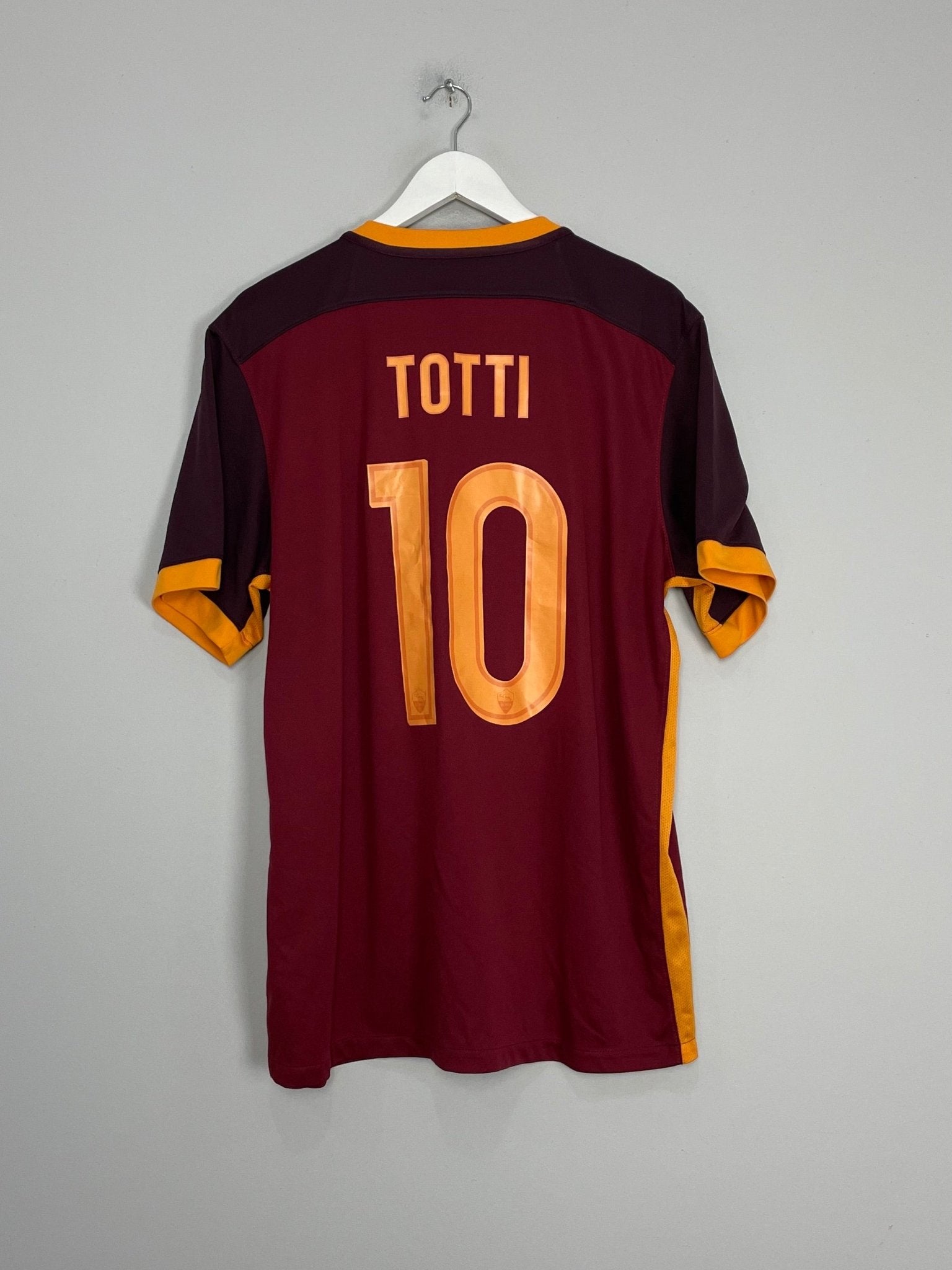 Shop 2015/16 ROMA TOTTI #10 HOME SHIRT (XL) NIKE, classic football shirts, vintage football shirts & retro soccer jerseys at Cult Kits